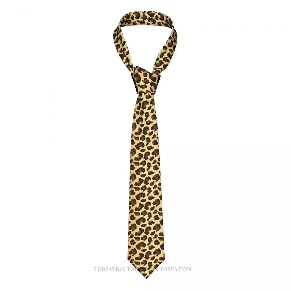 

Gold Leopard New 3D Printing Tie 8cm Wide Polyester Necktie Shirt Accessories Party Decoration