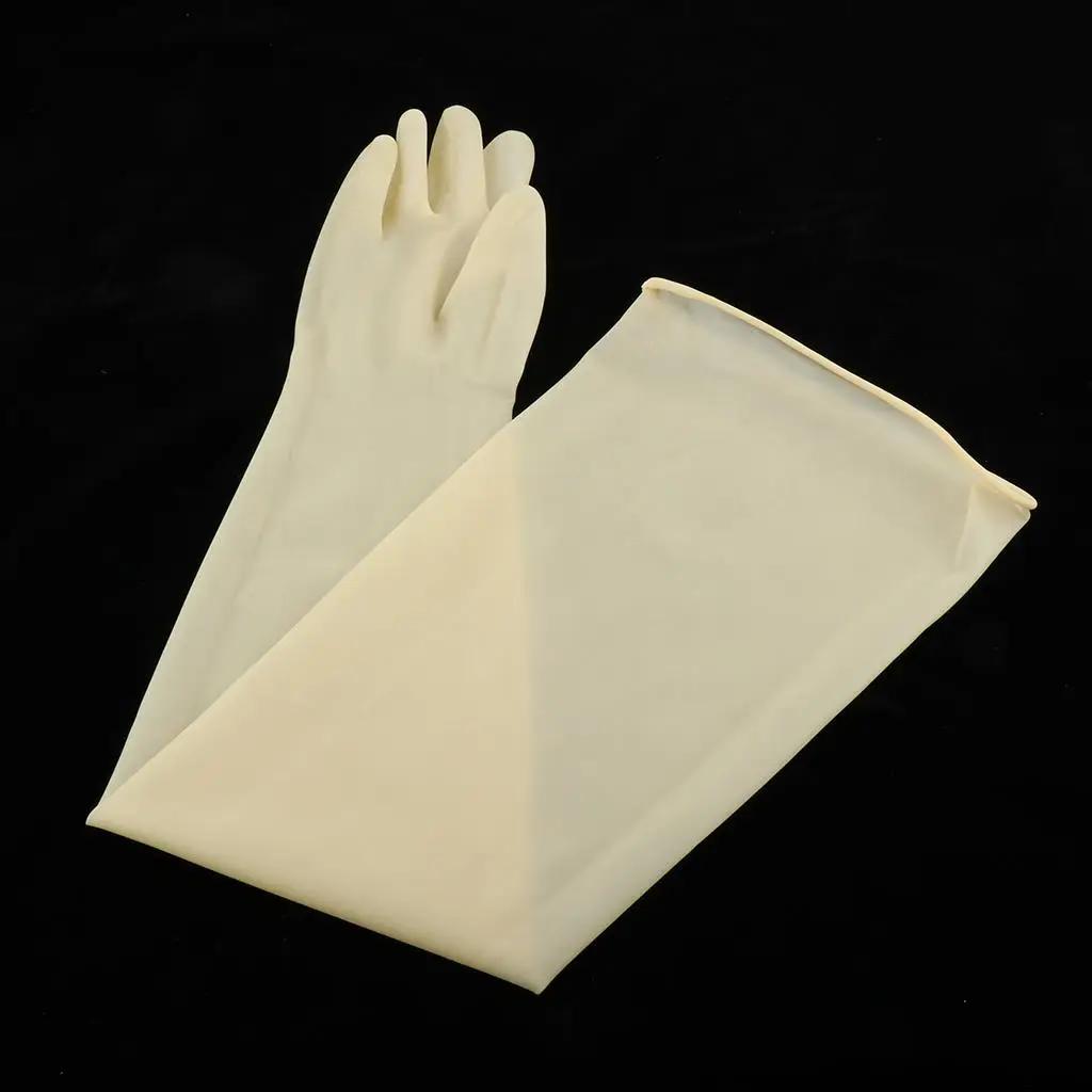 Long Sleeve Rubber Gloves Anti Acid Alkali Waterproof Gloves Non Slip Grip for Chemical Industry Agriculture Forestry