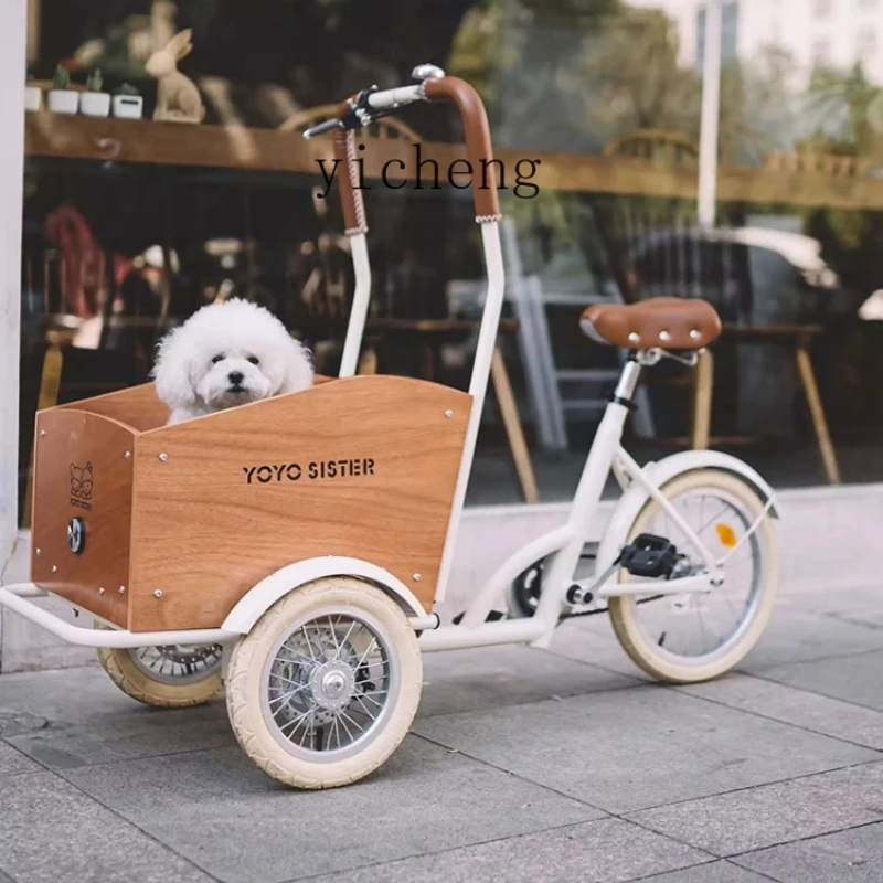 XL Reverse Tricycle Bicycle Pet Stroller Cat Dog Bicycle