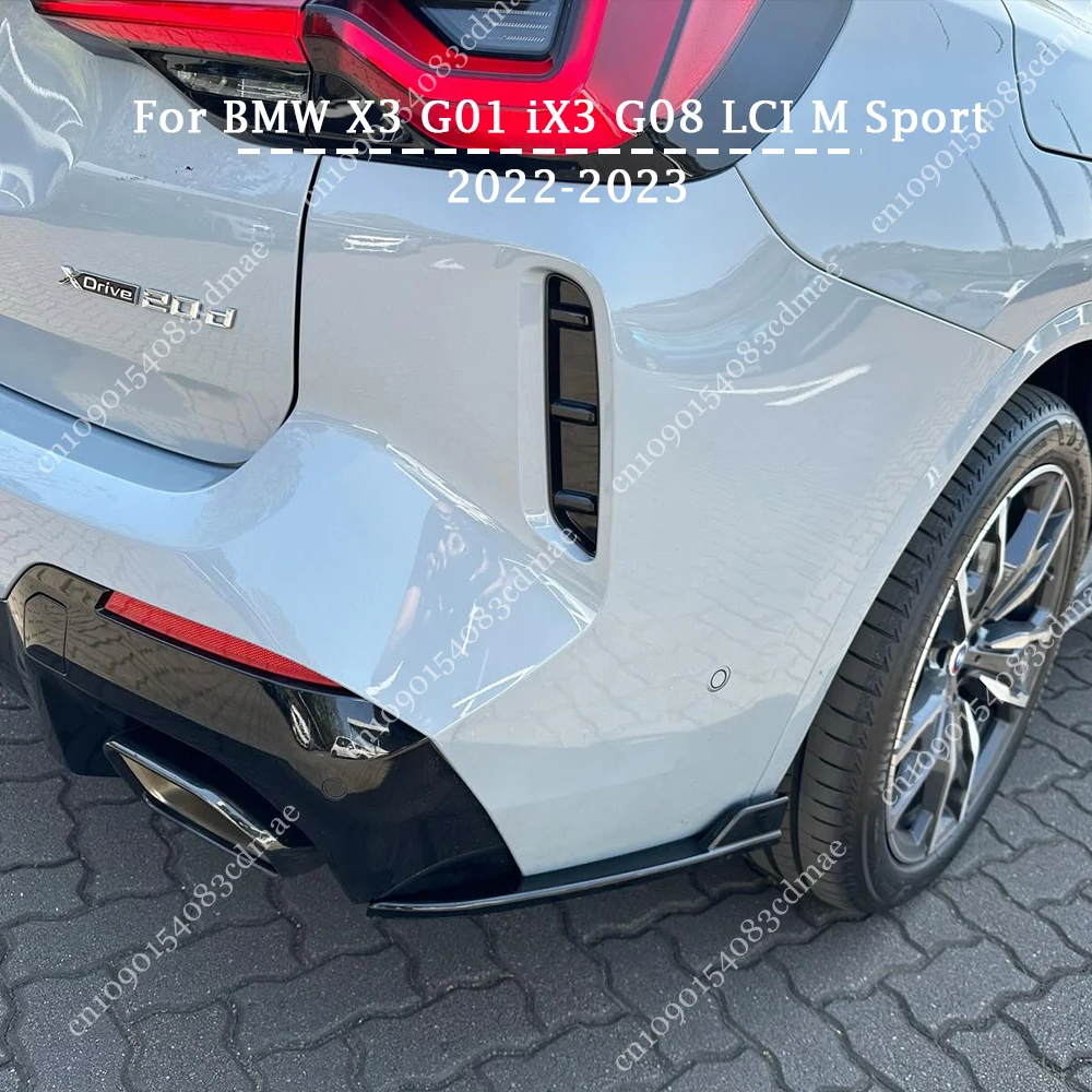 Voor BMW X3 G01 iX3 G08 LCI M Sport 2022-2023 Auto Achterbumper Side Canards Splitter Diffuser hoek Guard Body Kits Accessoires