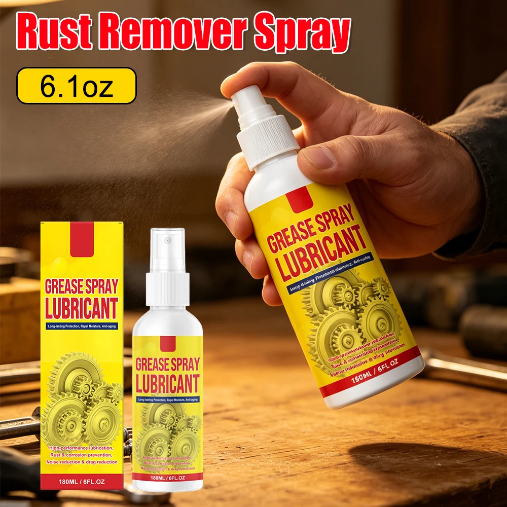 6.1oz Penetrating Oil Spray Multi-Purpose Antirust Lubricant Fast-Acting for Eliminates Grease Contaminants and Corrosion