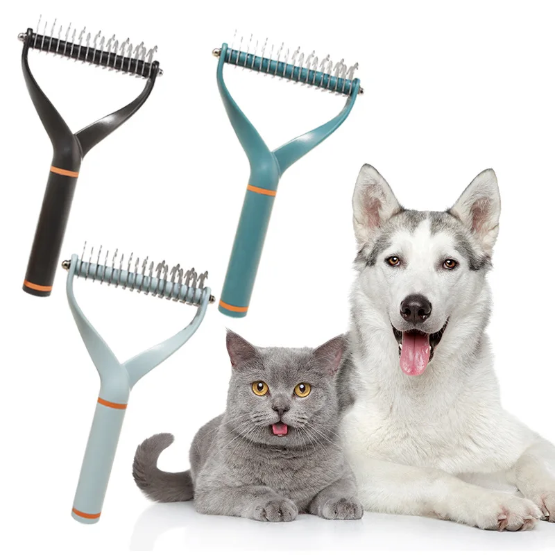 Cat Dog Pet Hair Remover Brush Comb for Dogs Border Collie Cleaning Tool Long Hair Curly Pet Dog Grooming Comb