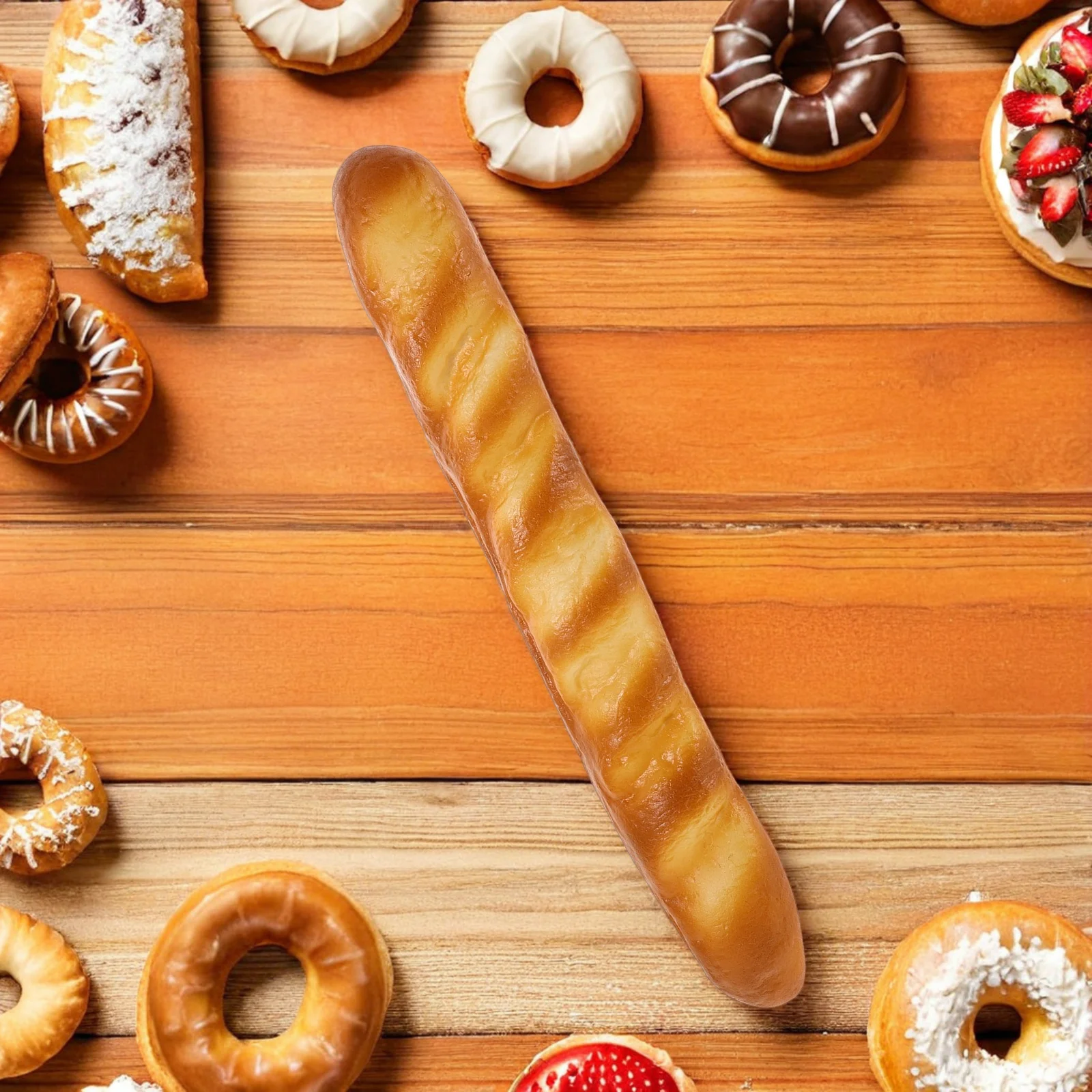 Adereço de exibição de pão falso realista artificial baguette simulação comida para cozinha padaria decoração jogar comida falso pão francês