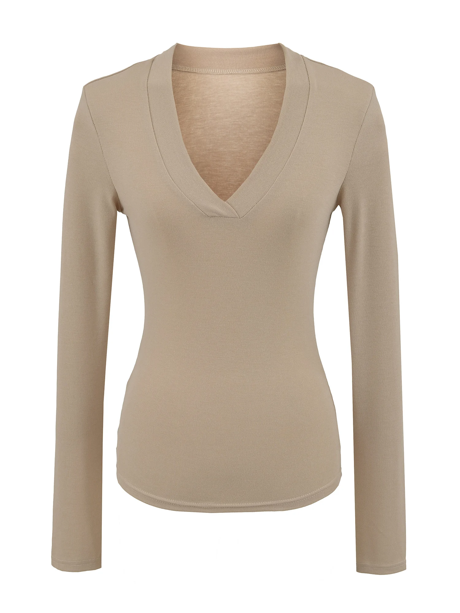 مثير سليم صالح طويل Sve V-Ne تي شيرت الأمريكية الساخنة فتاة Sle المرأة Faion رداء علوي غير رسمي الخصر مقصوص قاعدة irt #5