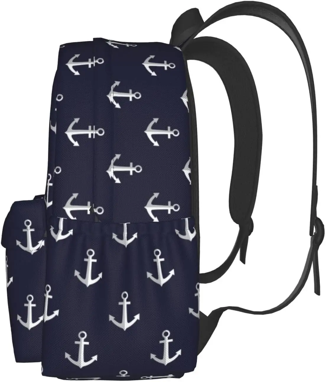 حقيبة ظهر للكمبيوتر المحمول باللون الأزرق الداكن من Anchors للرجال والنساء، حقيبة كتب خفيفة الوزن للتنقل اليومي والسفر والمشي لمسافات طويلة #2