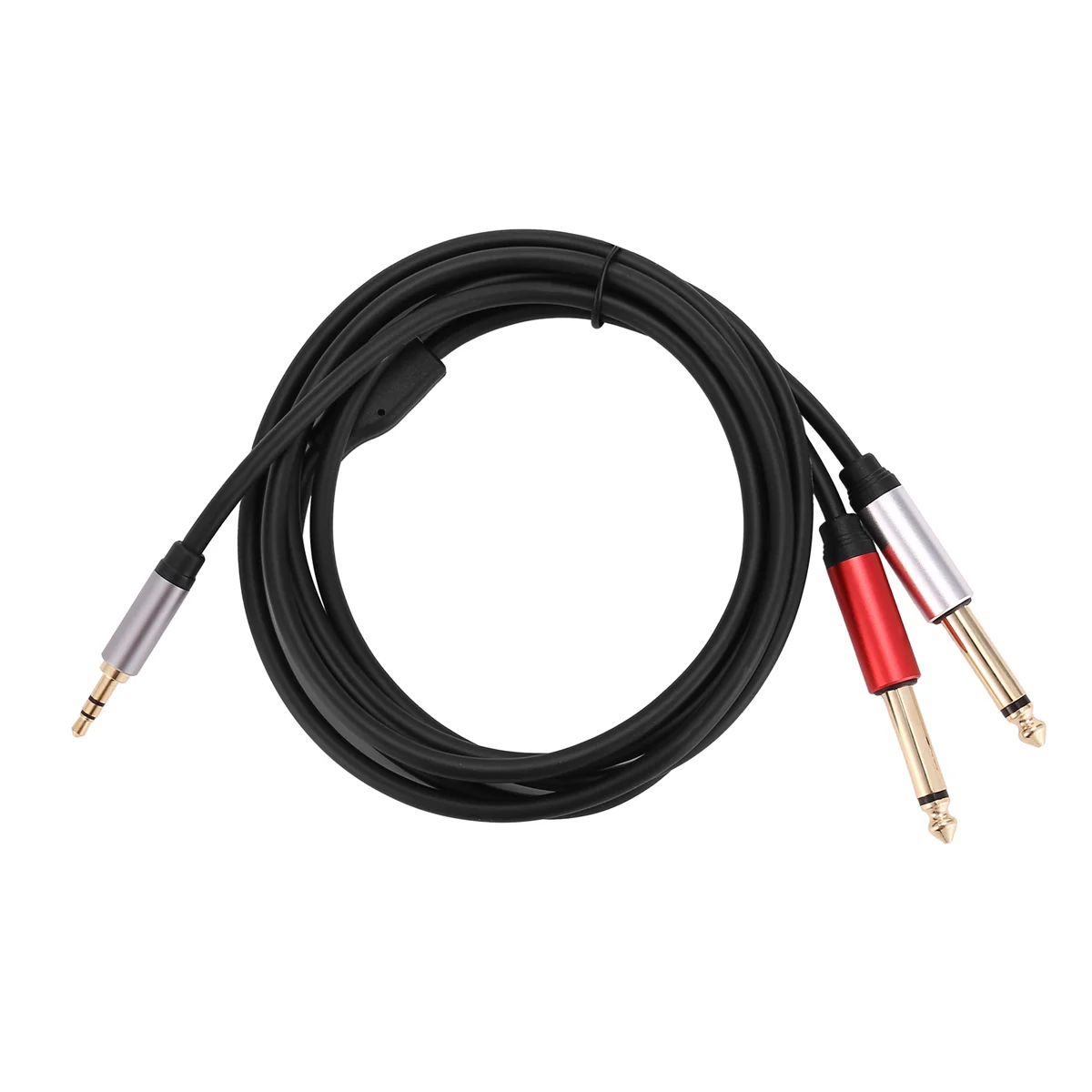 

3.5mm to Dual 6.5mm Adapter Jack Audio Cable 3.5 to 6.5 AUX Cord 3.5 Jack Splitter for Guitar Mixer Amplifier Bass