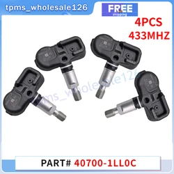 4PCS/Lot Car Tire Pressure Monitor Sensor 40700-1LL0C For INFINITI M35H M30D NISSAN PATROL MICRA TPMS 433MHZ PMV-107U 407001LL0C