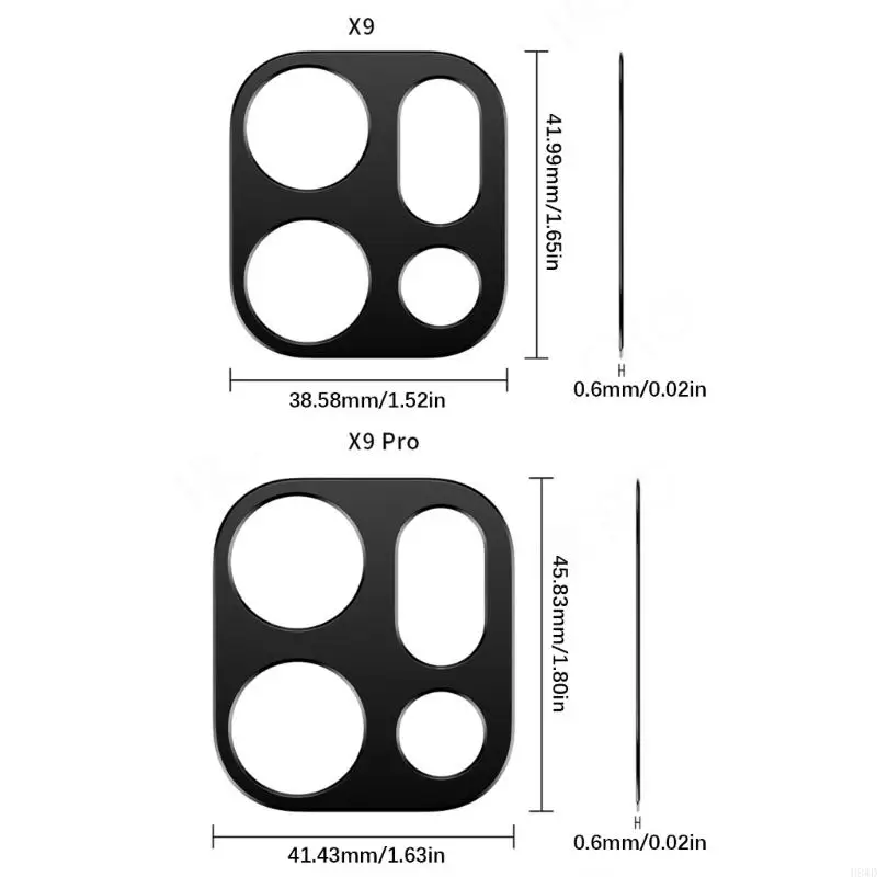لا بصمات الأصابع ماتي النهاية غطاء كاميرا الهاتف حواف معدنية معززة قوية مقاومة التآكل الدفاع عن FindX9 H8WD