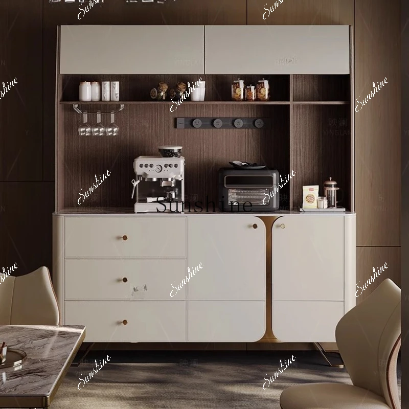 Advanced double-layer integrated wall modern simple multi-functional tea cabinet  FT