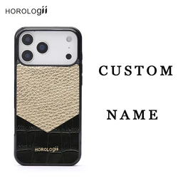 Monogram Custom Name Fashion Phone Case for Women for Iphone 14 15 16 17 Pro Max Luxury Leather Mobile Cover Dropship