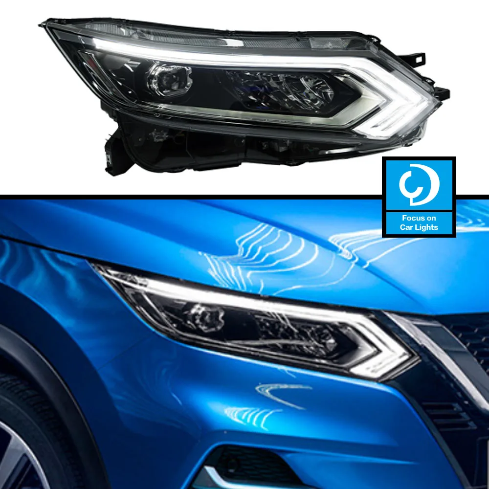 

Car Front Headlights for Nissan Dualis Head Light 2019-2020 New Qashqai LED Head LampDRL LED Projector Lens Auto Accessories 2PC