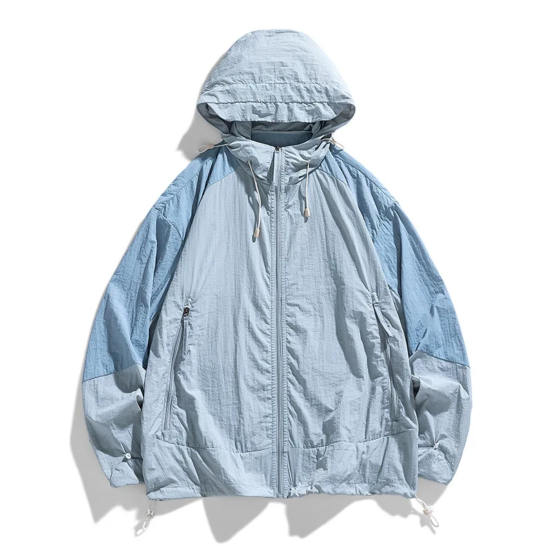 Outdoor Mountaineering Hiking Ice Silk Quick Drying Sunscreen Clothing Couple Lightweight Breathable UV Resistant Casual Jacket