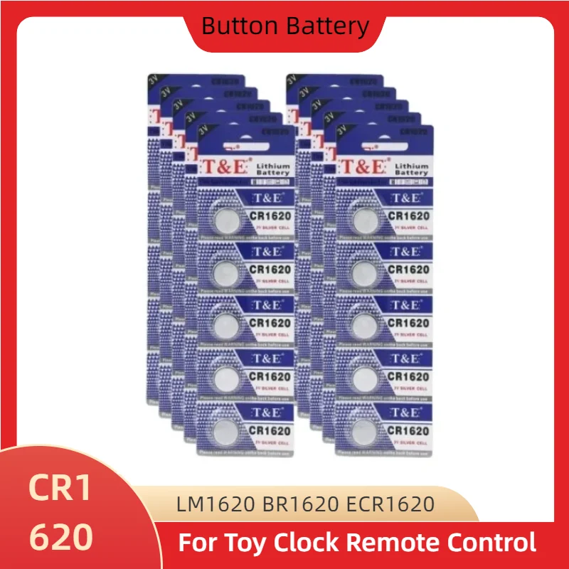 

Новые литиевые кнопочные батарейки CR1620 DL1620 (5-100 шт.), 70 мАч, LM1620 BR1620 ECR1620 KCR1620 1620, для часов и игрушек
