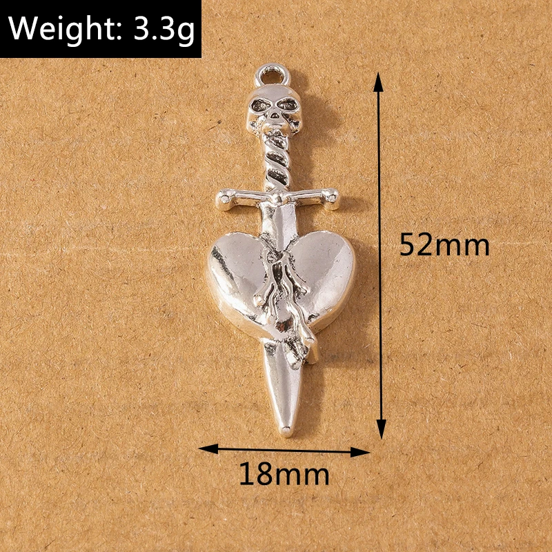 4 Stück Legierung Religiöses Kreuz Charms für Schmuckherstellung Gothic Punk Metall Anhänger DIY Ohrringe Halskette Zubehör Zubehör – Detail 14