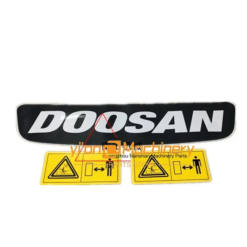 Daewoo Doosan DX55 60 75 88-9C rear counterweight sticker logo color bar Danger Sticker excavator accessories