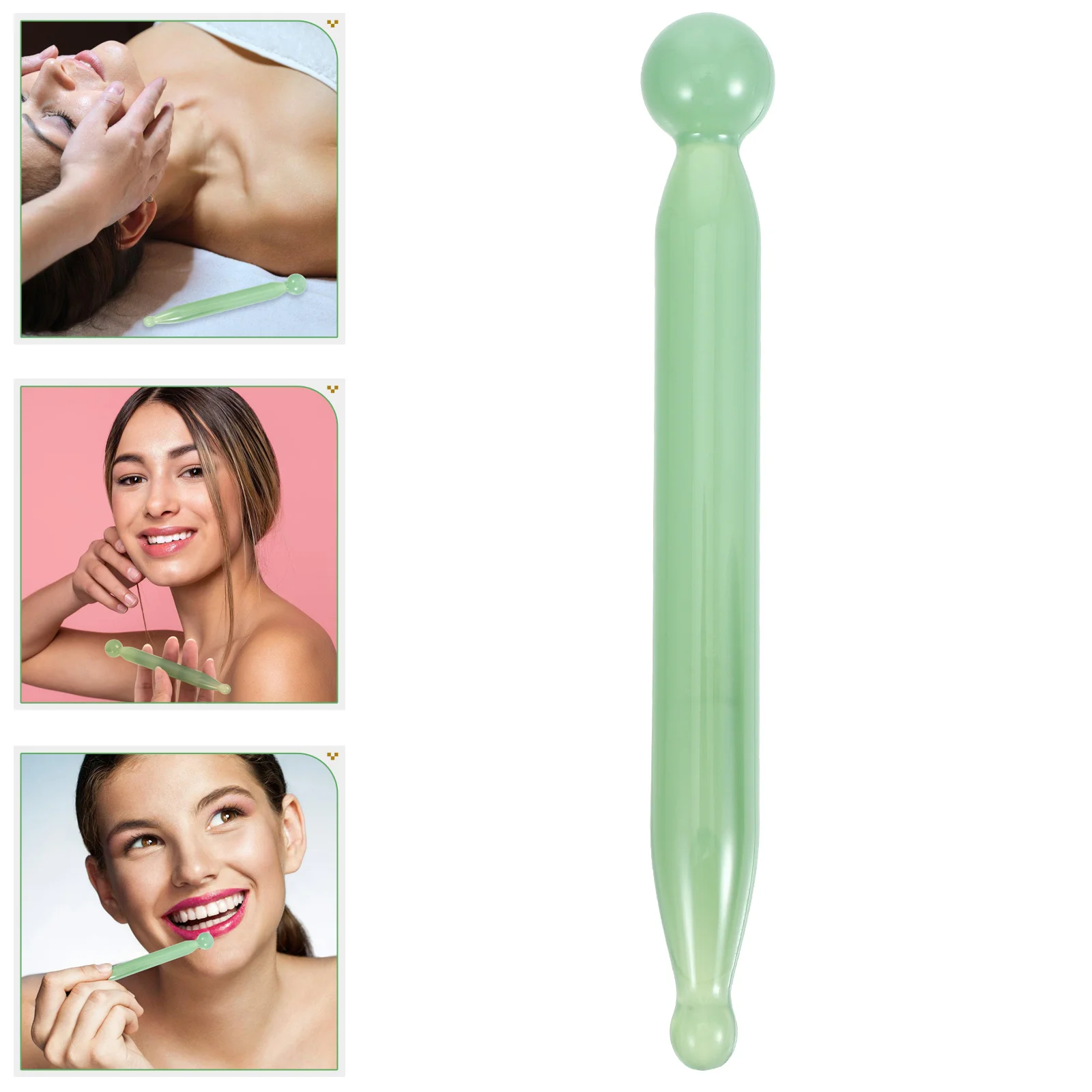 

Acupoint Pen Gua Tool Facial Stone Sculpting Crystal Resin Roller Scalp Stimulation Body Point Therapy