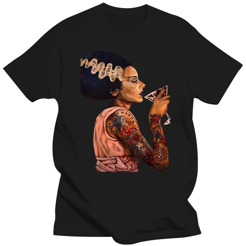 The Bride Of Frankenstein Movie Poster Women Funny T Shirt Streetwear Fashion Tshirt Cool Logo T-Shirt Skull T-Shirts Women Tops