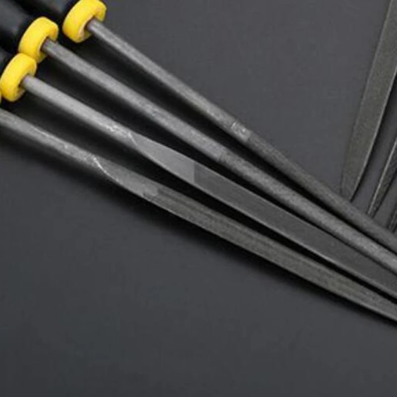 Profissional Técnico Diamante Arquivo Set, Jangada Agulha, Metal Ferramenta De Corte, Vidro De Metal, Escultura De Pedra, 3x140mm, 5 Pcs