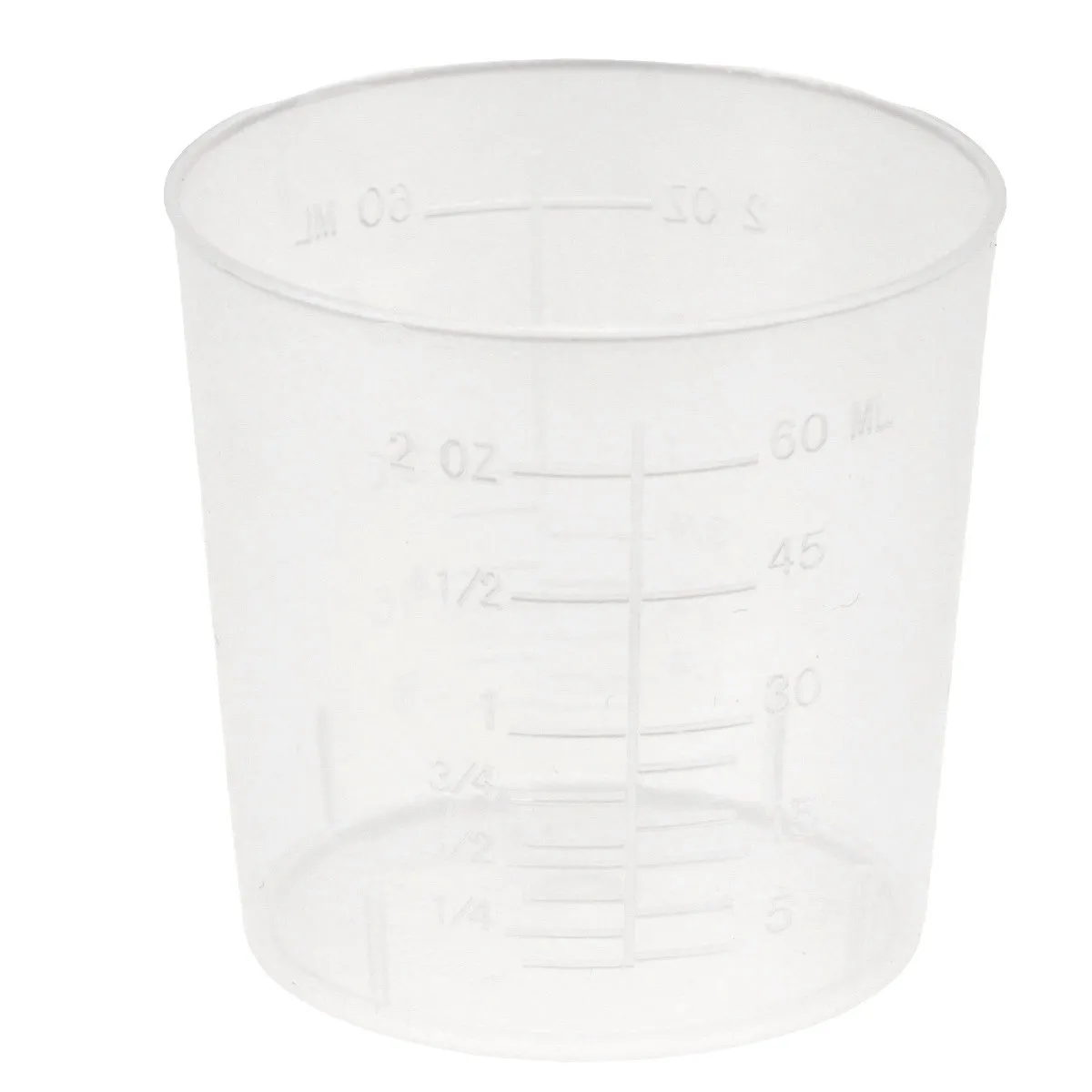 40Pcs 60Ml Transparent Plastic Measuring Cups Graduated Markings Permanent School Laboratory Resin Paint Mixing