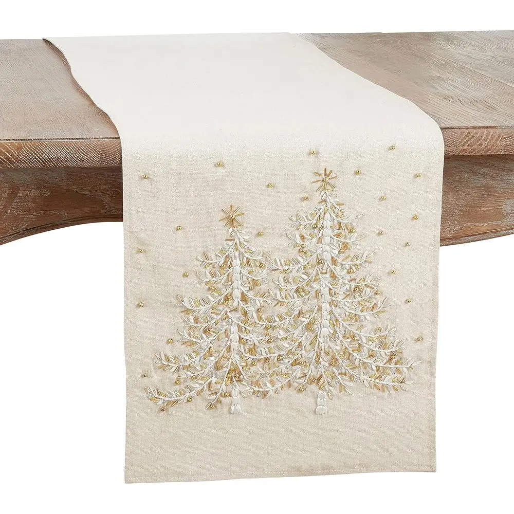 

Handcrafted Festive Christmas Tree Table Runner
