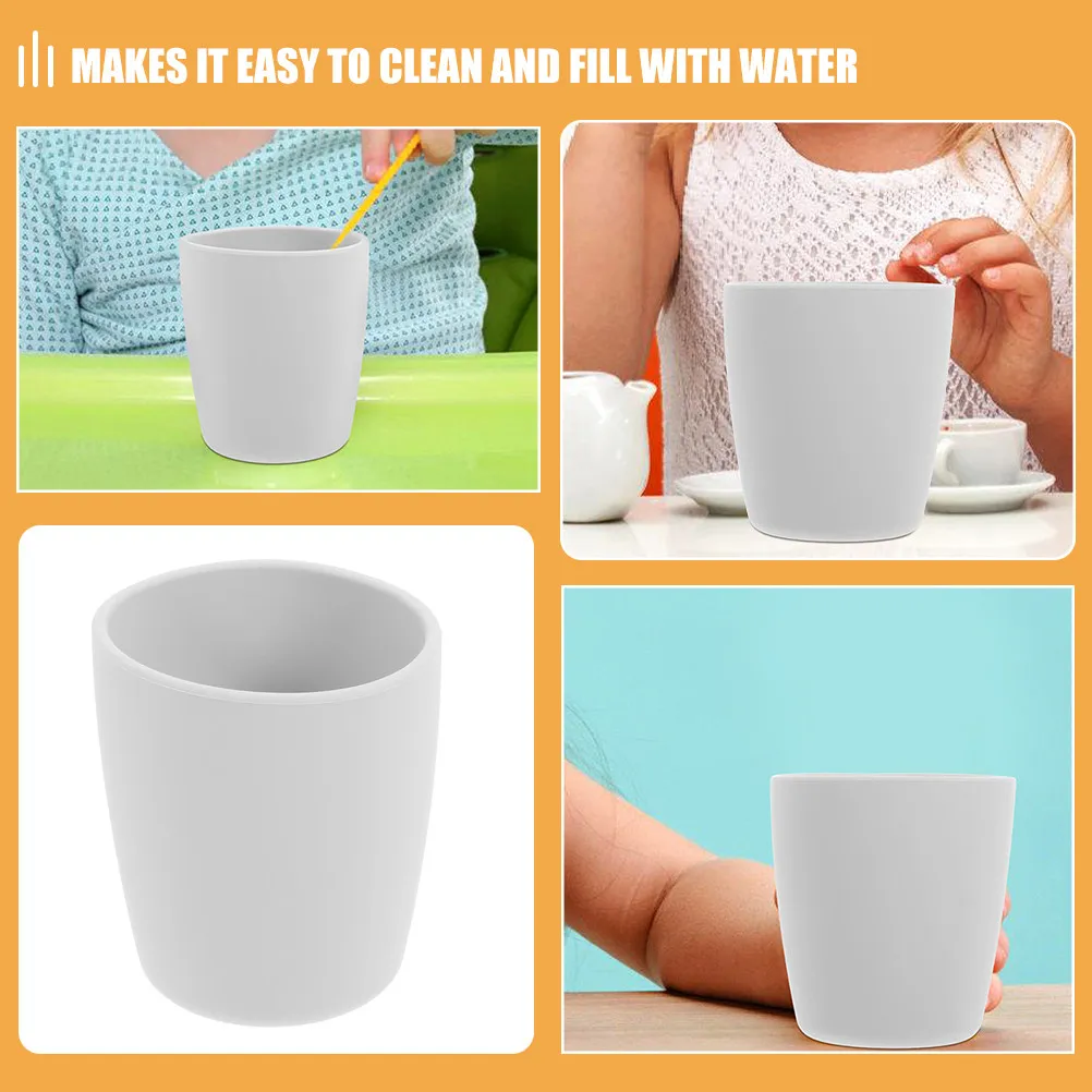 Baby Silicone Training Cups 2 Pack Anti Drop Open Drinking Toothbrush Mouthwash Cups for Toddlers