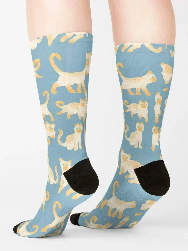 لهب نقطة سيامي مجردة نمط الجوارب أفكار هدية عيد الحب الفاخرة المشي لمسافات طويلة أحذية السيدات الجوارب الرجال #4