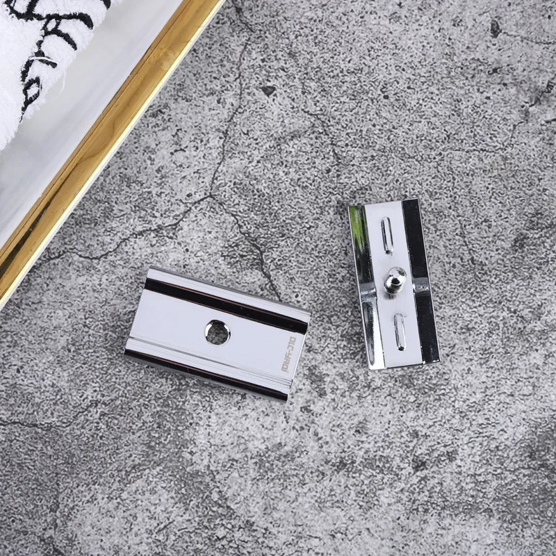 Yaqi Mens Chrome Color Beginners Safety Razor Head Solid Color Shaver Replacement Accessory