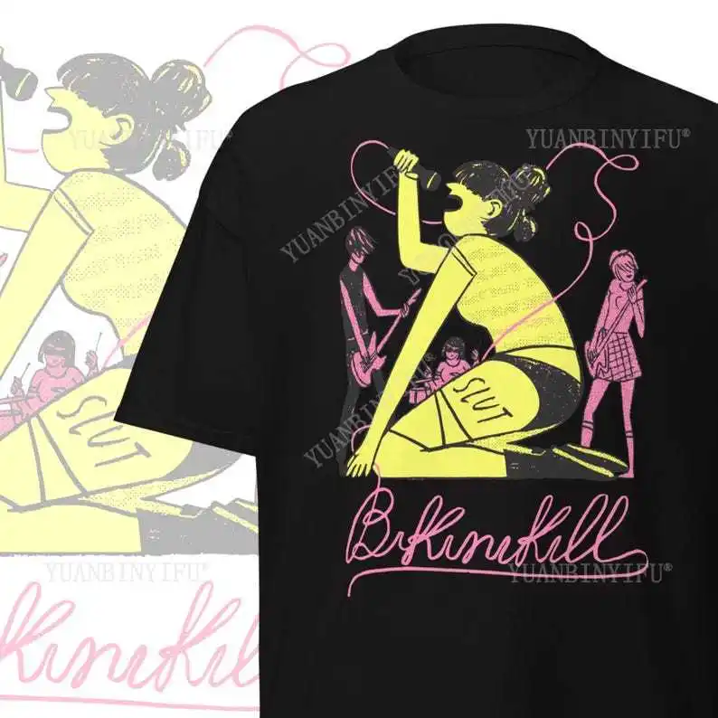 Bikini Kill T-Shirt Riot Grrrl Punk Band Merch Vintage Punk Clothing cotton Vintage round neck Streetwear Tees Short Sleeve