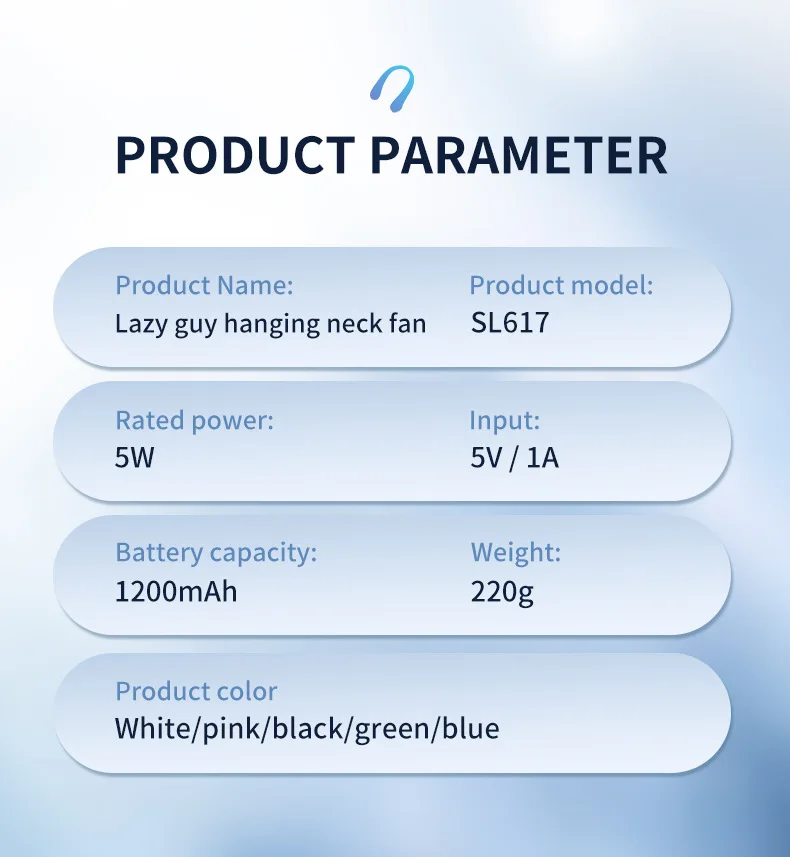 Мини-вентилятор с воздушным охлаждением, 1200 мАч, небольшой шейный вентилятор, светодиодный дисплей, портативный, для занятий спортом на открытом воздухе, USB, большой, с ветровым питанием, беспроводной безлопастной шейный вентилятор