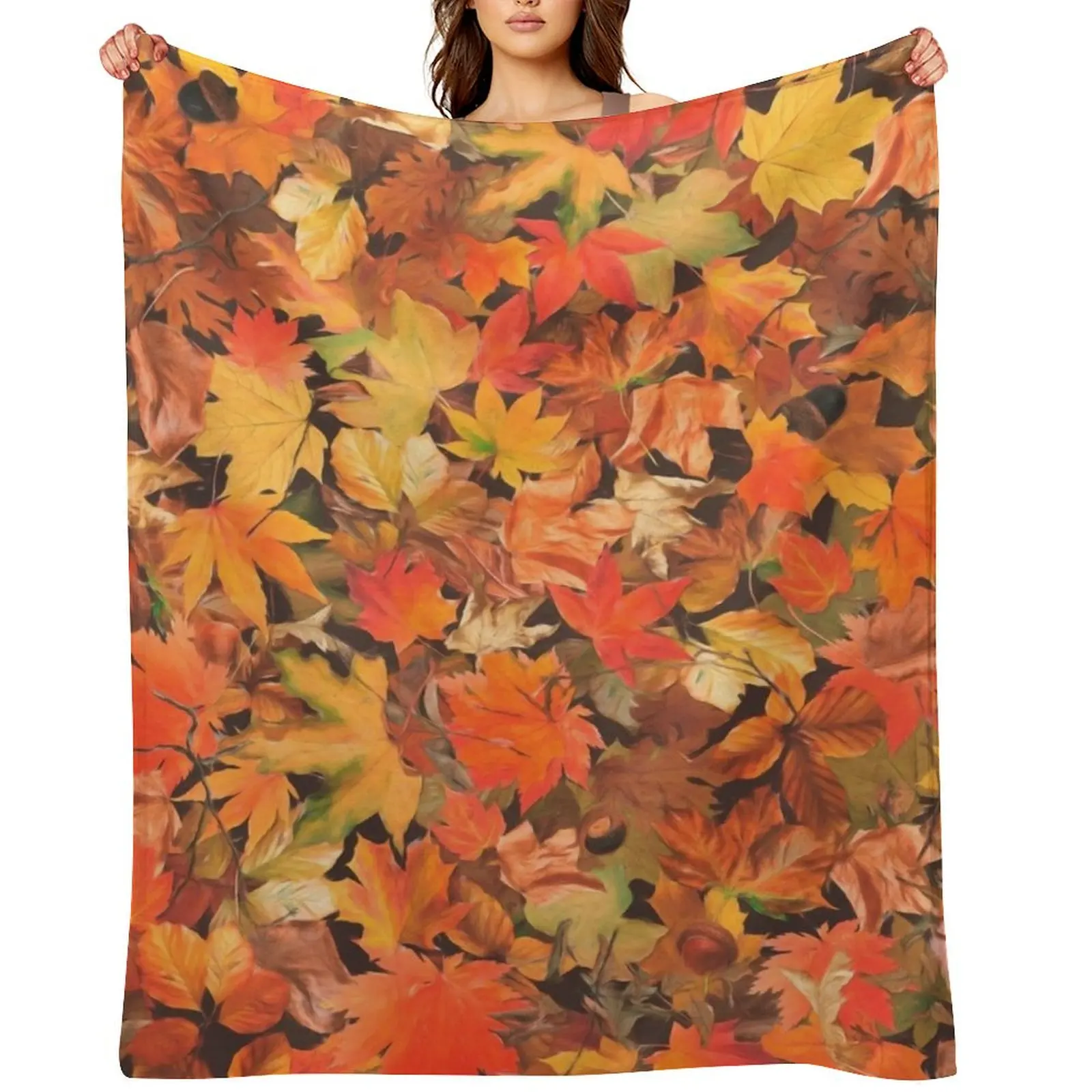 

Autumn leaves Throw Blanket Decorative Throw Polar Single Bed Blankets