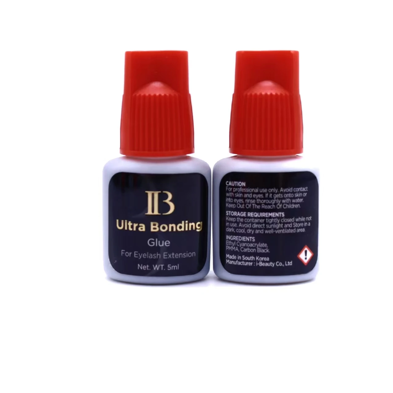 10bottles IB Ultra Bonding Glue Korea Original 5ml Red Cap Drying Time 2-4 Seconds Fast Drying Strong Lash Glue Great Retention