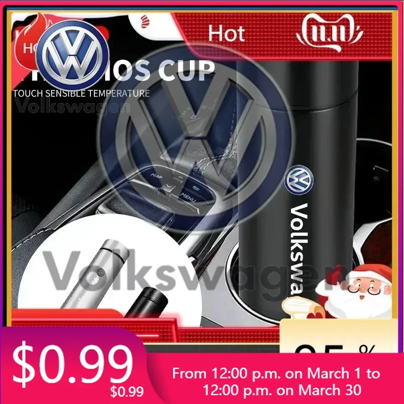 

Новая умная термокружка B5 для автомобилей Volkswagen с LED-дисплеем температуры для VW GTI