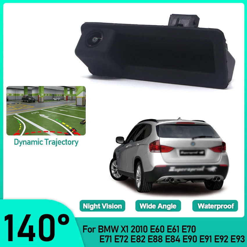 HD CCD High quality Trunk Handle Backup Camera For BMW X1 2010 E60 E61 E70 E71 E72 E82 E88 E84 E90 E91 E92 E93 Wide Angle