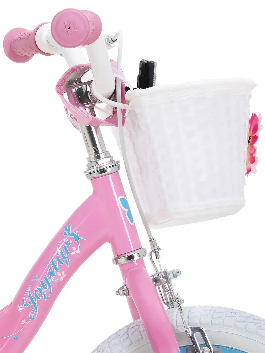 JOYSTAR meisjesfiets voor peuters en kinderen van 2-9 jaar, kinderfiets met zijwieltjes, handrem en mand, loopstoeltje voor kinderen - afbeelding 2