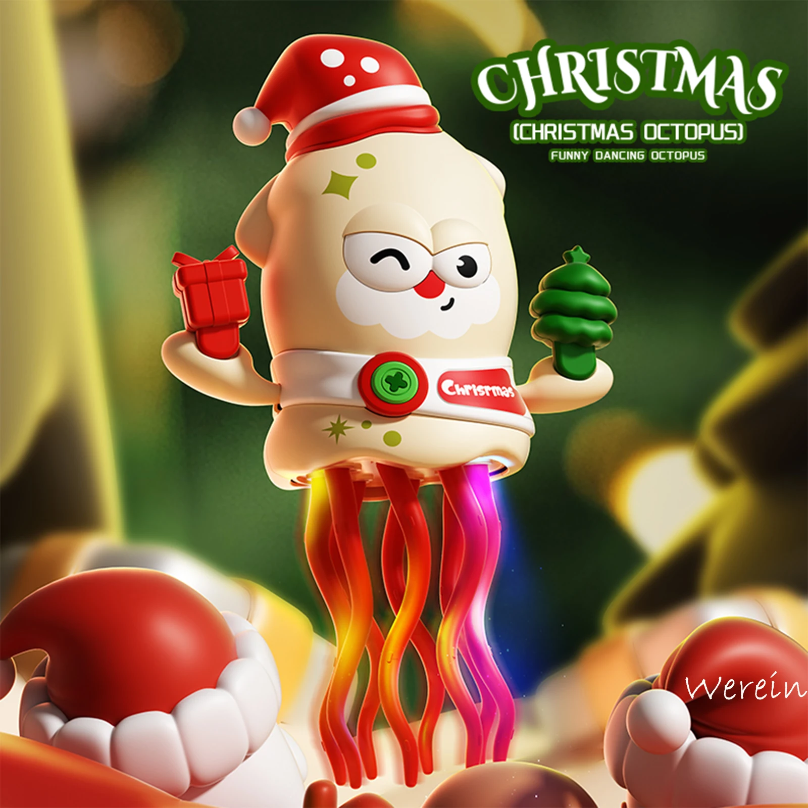 Christmas Edition Glowing Light Music Dancing Octopus Toy Festive Interactive Fun Plaything for Holiday Celebrations