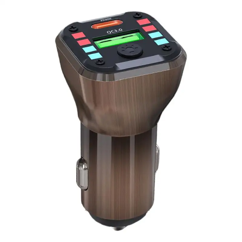 

Car Port Charger Vehicle Fast Charging Adapter Portable Car Phone USB Charger With Colorful Ambient Light Vehicle Charger