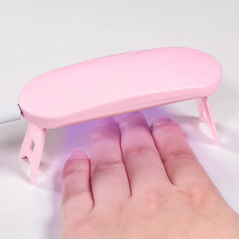 Nail Lamp 6w Mini Nail Dryer White Pink Uv Led Lamp Portable Usb Interface Home Use Manicure Nail Art Tool Pedicure Salon Tool