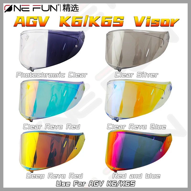 

K6S Photochromic Visor Capacete Helmet Face Shield Visor for AGV K6 Motorcycle Helmet Shield Accessories Uv Protected Lens