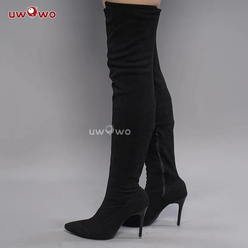 

LQUWOWO Nierr: Automataa 2B Reincarnationn Alternatee Battler Cosplay Shoes Boots High-Tube Boots Halloween Cosplay