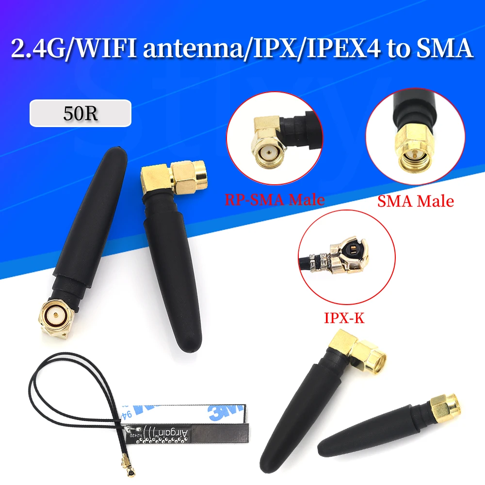 2.4G Antenna Fold Glue Stick 3DBI WLAN Router Antenna Wifi Module Signal Enhancement 2400-2500mhz SMA Male Connector 6DBI