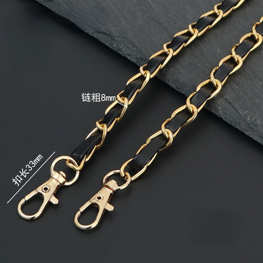 Metal Hook Buckle Aluminum Chain Shoulder Belt Bag Chain Single Shoulder Messenger Bag Chain Straps for Bags