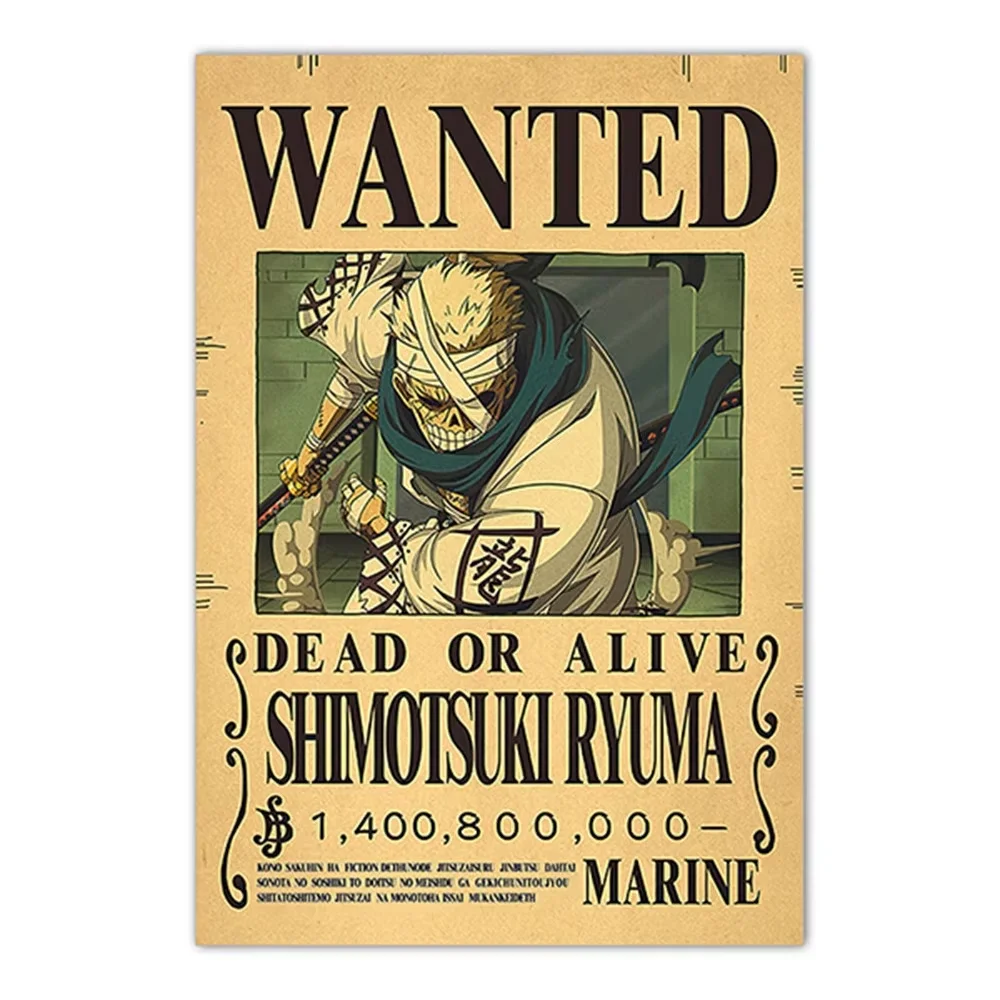 One Piece New Bounty Anime Wall Order New Bounty Retro Canvas Painting Bar Cafe Restaurant Decoration Painting Stickers - view 3