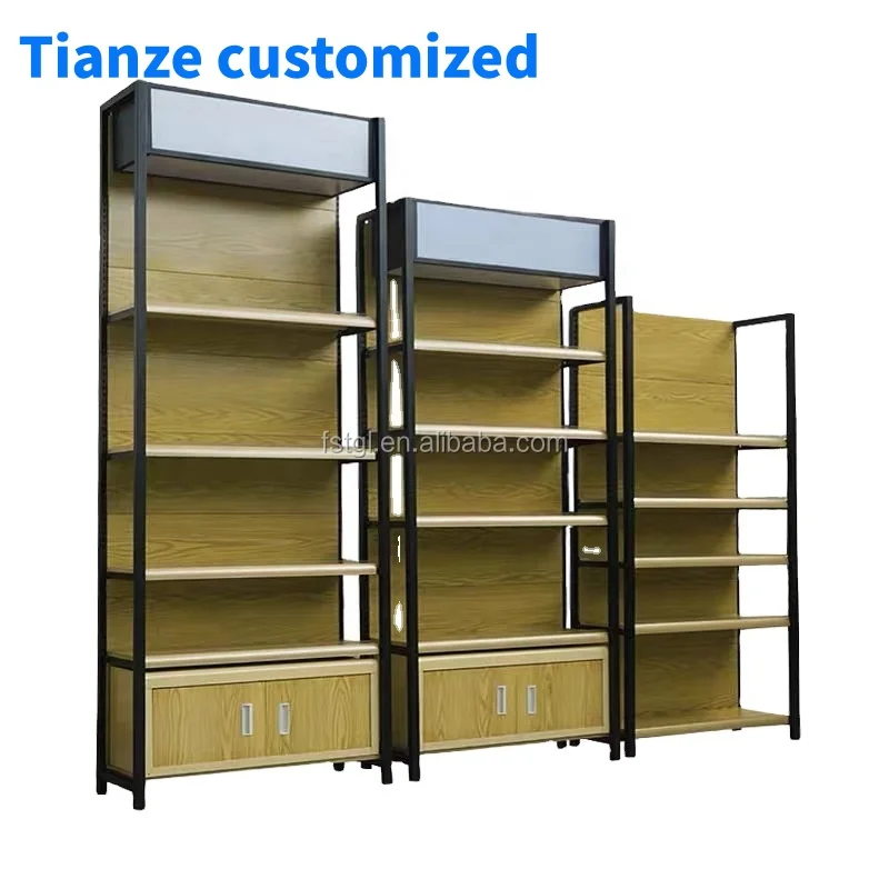 (customized)Hot Sale Gondola Shelving Supermarket Shelf Shop Display Shelf Metallic Light Duty History Customized Store Box Laye