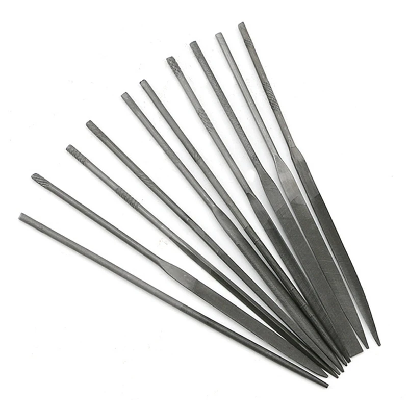 10Pcs Small Needle Files Set 140Mm Jewelry Tools Beading Hobby Crafts Carving Repair Cutting Tool