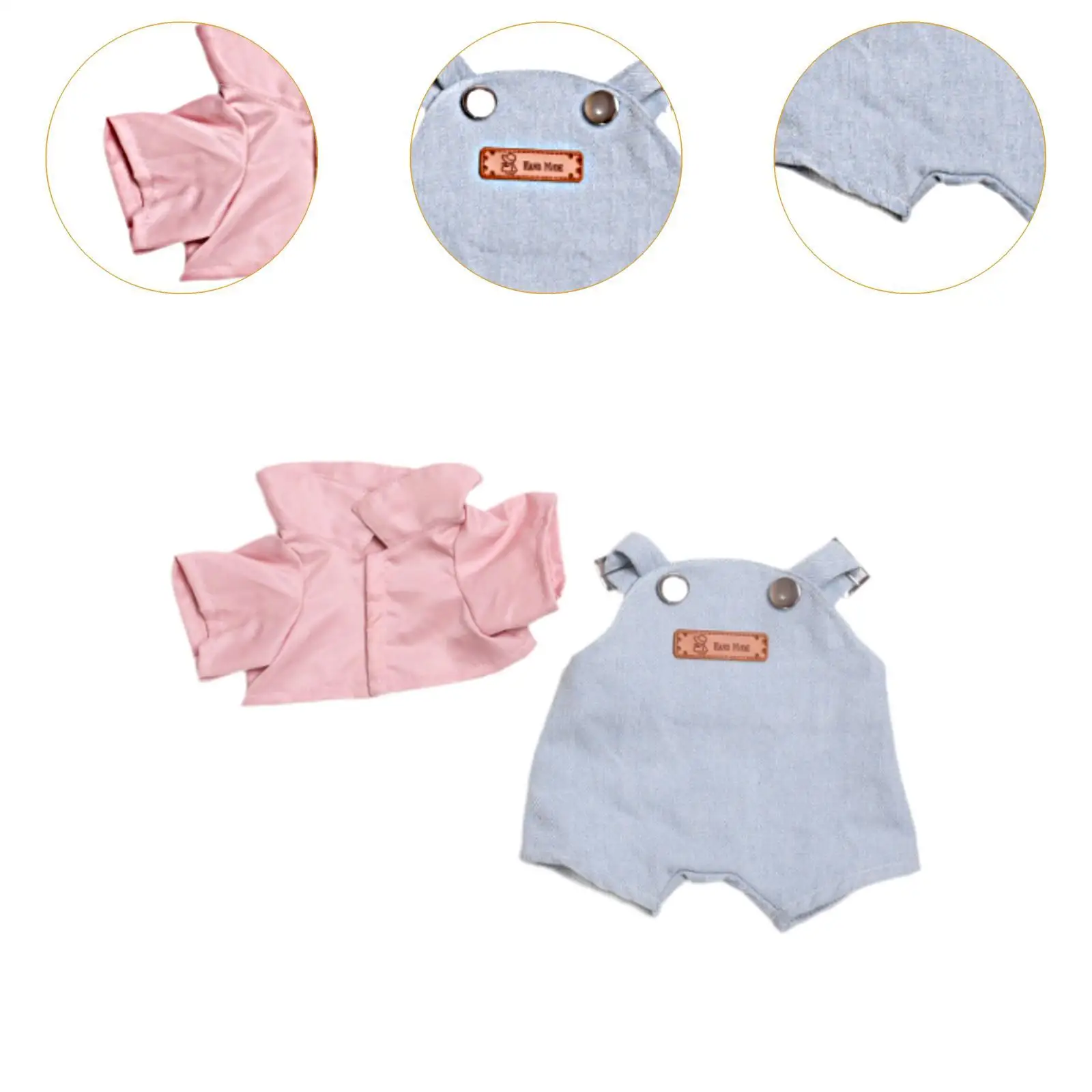 Plush Doll Shirt and Pants Doll Clothes Suit Photo Props Cute Coordination Make Your Own Dolls Costumes for 38cm/14.96inch