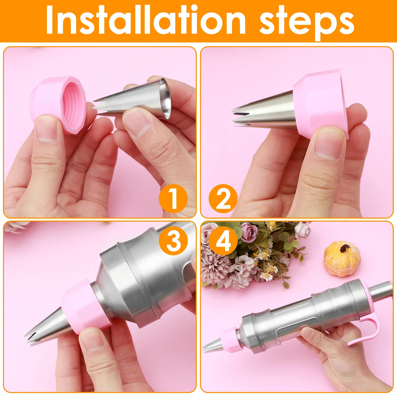 Icing Decoration Gun Set Dessert Decorating Syringe Cake Decorating Tool Cupcake Filling Injector Cake Icing Tool for Baking