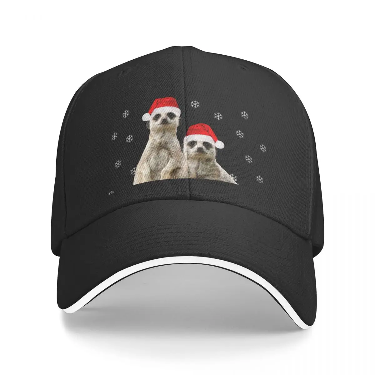 Merry Christmas Meerkats 7 Baseball Cap Hat Luxury Brand Military Tactical Cap Women's Beach Men's