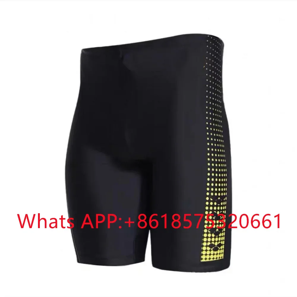 New Men's Swim Jammer Swimsuit Beach Tights Shorts Athletic Training Swimwear Swimming Trunks Bathing Suit Diving Surfing Pants