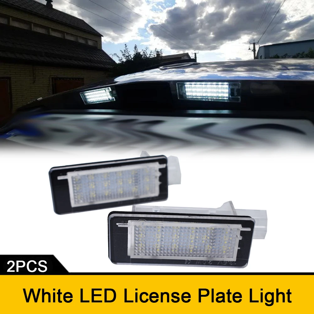 6000K White LED License Number Plate Light for Renault Captur Kaptur Espace Fluence Scenic Laguna Modus Zoe Dacia Duster Logan