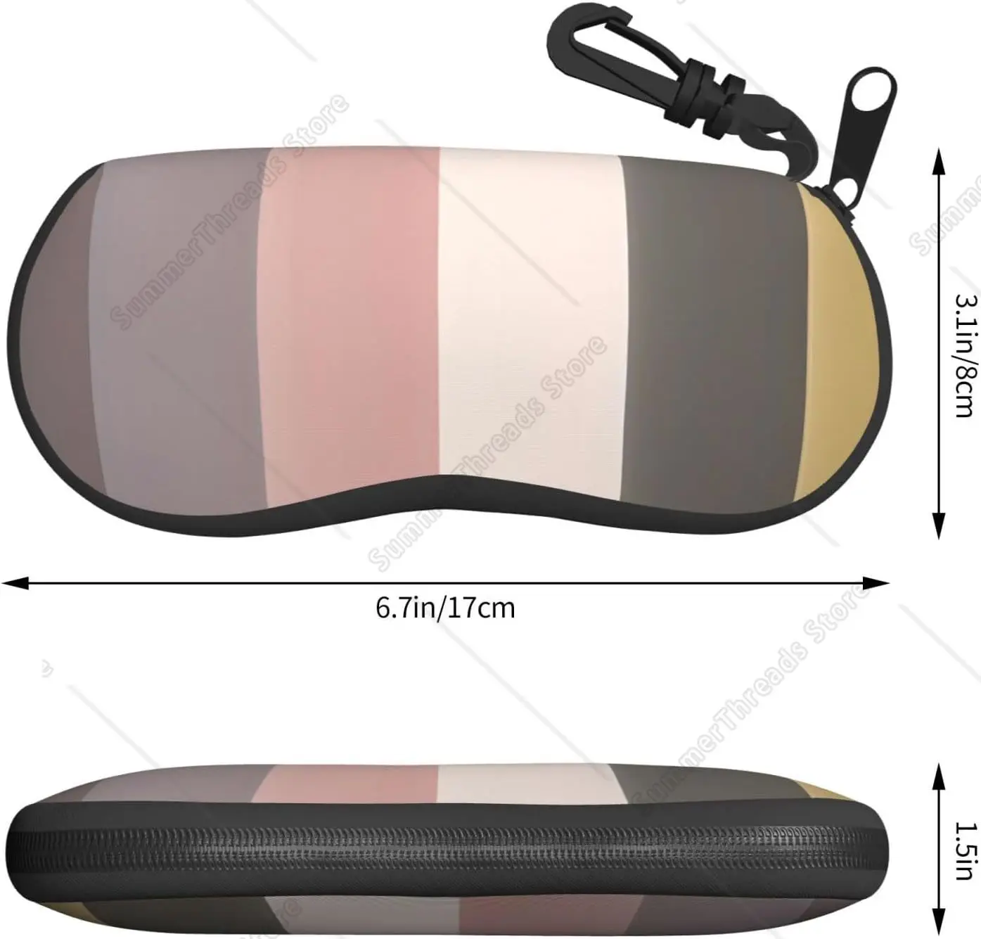 Un bolso para gafas con esquema de colores cálido y rústico, estuche para gafas, estuche para gafas de sol con cierre de bloqueo de llave para hombres y mujeres